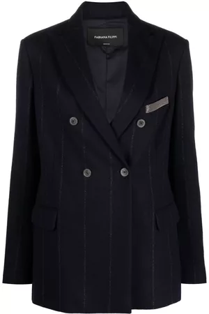 Fabiana Filippi Stripe-detail double-breasted blazer