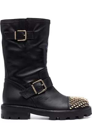 Jimmy Choo Women Boots - Stud-embellished leather boots