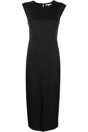 Patrizia Pepe Pinstripe-print flannel midi dress