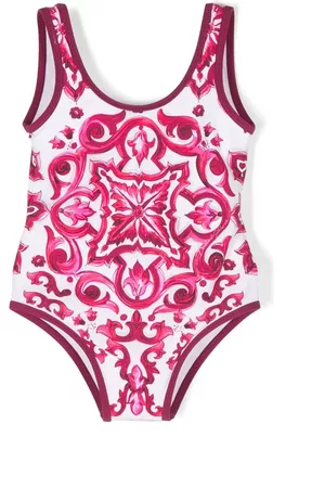 Dolce & Gabbana Swimsuits - Majolica-print stretch swimsuit
