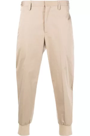 Neil Barrett Men Chinos - Fitted-ankle cotton cropped chinos