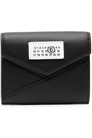 Maison Margiela Women Wallets - Logo-patch leather wallet