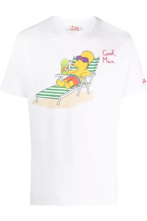 MC2 SAINT BARTH Men Short Sleeve - Bart Simpson-print cotton T-shirt