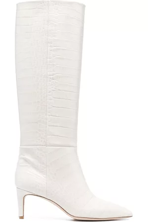 PARIS TEXAS Women Boots - Stiletto 80mm crocodile-effect leather boots