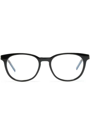 Saint Laurent Round-frame logo-detail glasses