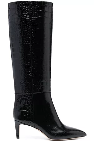 PARIS TEXAS Women Boots - Stiletto 80mm crocodile-effect leather boots