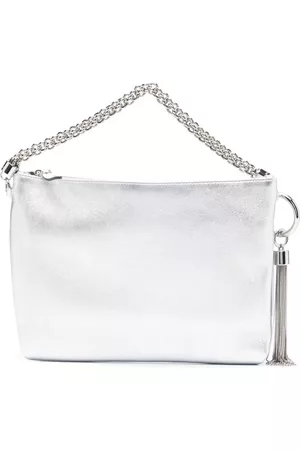 meli melo Thela Mini Taupe Grey With Zip Closure Cross Body Bag For Women  in Metallic