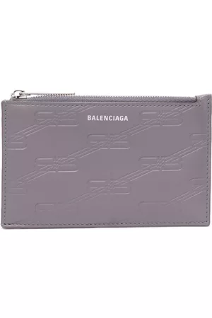 Balenciaga Men Wallets - Logo-debossed leather cardholder