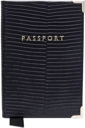 ASPINAL OF LONDON Women Wallets - Lizard-print passport cover