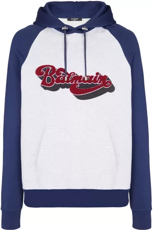 Balmain Men Sweatshirts - Bouclette 70s cotton hoodie