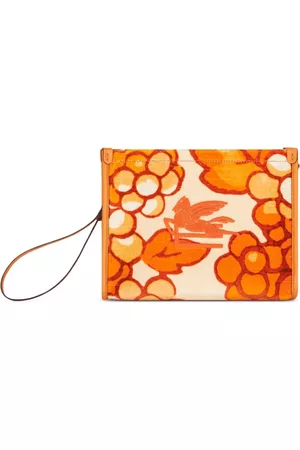 Etro Women Wallets - Berry-print velvet pouch