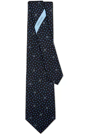 Salvatore Ferragamo Men Bow Ties - Star-print silk tie