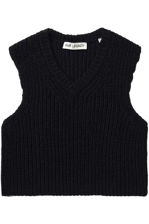 Walter Van Beirendonck logo-patch thin-band vest, Black