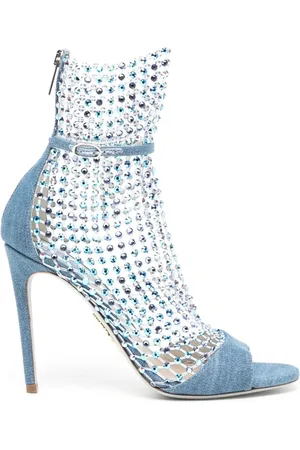 RENE CAOVILLA Galaxia 90mm denim sandals
