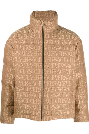 VERSACE Allover logo-print puffer jacket