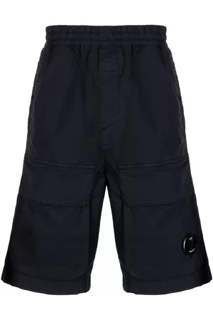 C.P. Company Logo-patch cotton shorts