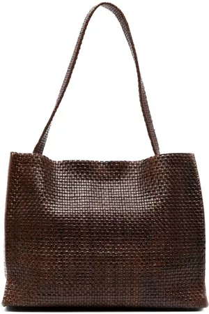 St Agni Women Tote Bags - Mini woven leather tote bag