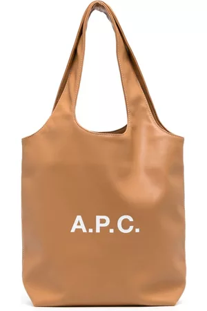 A.P.C. Women Tote Bags - Logo-print faux-leather tote bag