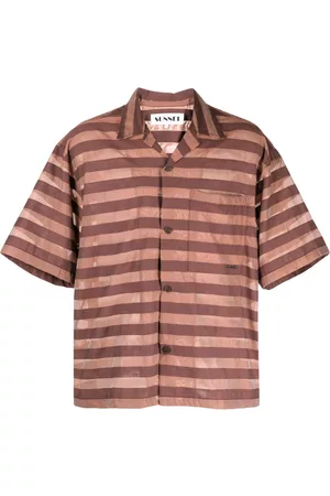 SUNNEI Striped cotton-blend shirt