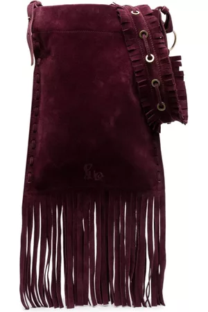 Paula Women Shoulder Bags - Fringe-detail leather shoulder bag