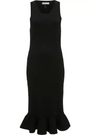 J.W.Anderson Ruffled-trim sleeveless midi dress