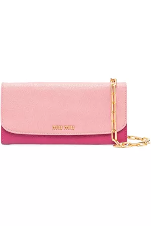 Miu Miu Women Wallets - Bicolour flap wallet-on-chain