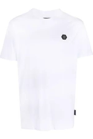 Philipp Plein Men Short Sleeve - Logo-patch cotton T-shirt