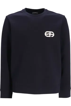 Emporio Armani Logo-patch long-sleeve sweatshirt