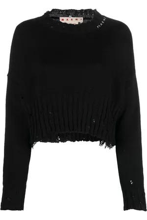 Marni Distressed cropped jumper