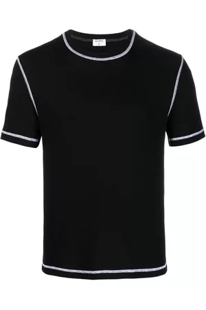 Filippa K Men Short Sleeve - Contrast-stitching cotton T-shirt