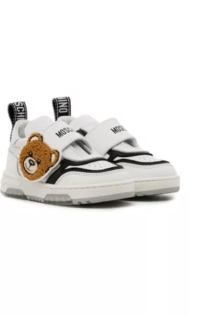 Moschino Boys Sneakers - Logo-print leather sneakers