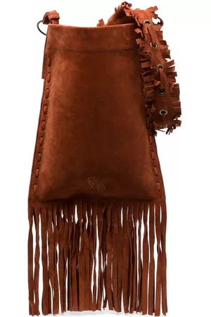 Paula Women Shoulder Bags - Fringe-detail leather shoulder bag