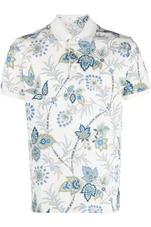 Etro Women Polo Shirts - Floral-print cotton polo shirt