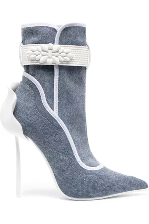 LE SILLA Women Ankle Boots - Snorkeling 120mm denim ankle boots