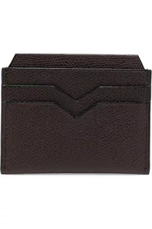 VALEXTRA Men Wallets - V-shape detail leather cardholder