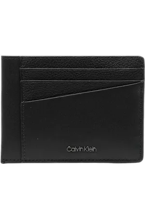 Calvin Klein Men Wallets - Logo-plaque leather cardholder