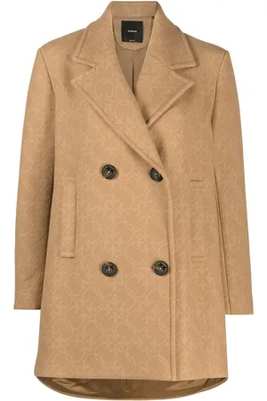 Pinko Double-breasted wool-blend coat