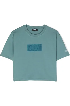 DKNY Logo-patch cropped T-shirt