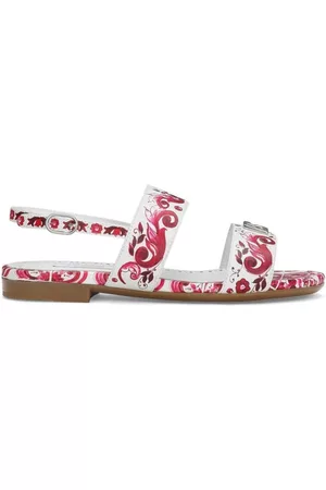 Dolce & Gabbana Girls Shoes - Majolica-print buckled sandals