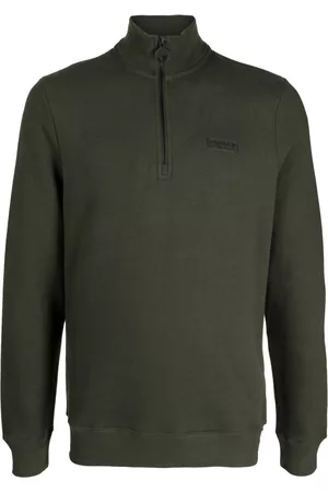 Barbour Men Jumpers - Logo-patch high-neck sweater