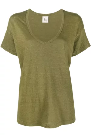 Paula U-neck linen T-shirt