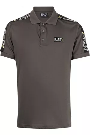 EA7 Men Polo Shirts - Logo-embellished polo shirt