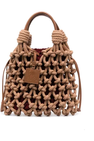 Paula Women Handbags - Macramé-detail leather tote bag