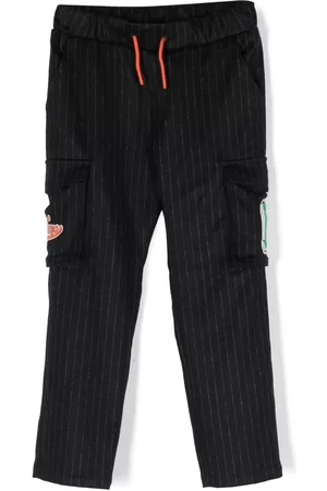 Kenzo Logo-patch striped trousers