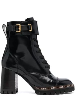 See by Chloé Women Boots - 80mm round-toe leather boots