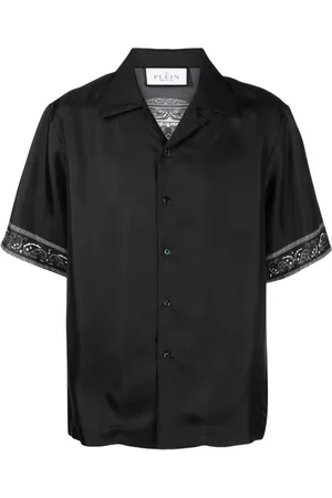 Philipp Plein Men Shirts - Skull-print silk shirt