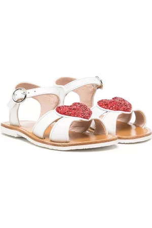 SOPHIA WEBSTER Girls Shoes - Heart-patch cut-out leather sandals