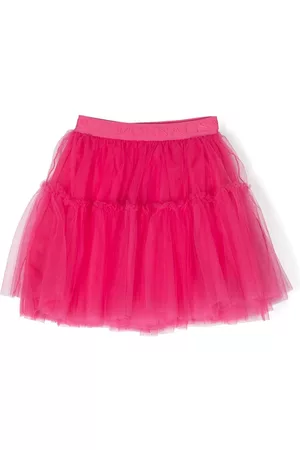 MONNALISA Logo-waistband cotton tutu skirt