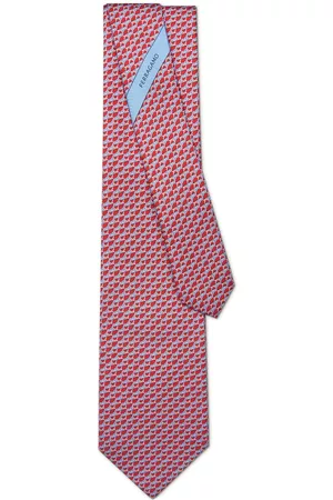 Salvatore Ferragamo Men Bow Ties - Sun-print silk tie