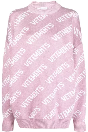 Vetements Logo-intarsia sweater